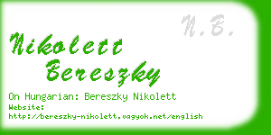 nikolett bereszky business card